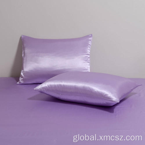 Custom Pillow Case Solid 100% Satin Silk Standard Sleeping Pillow Case Manufactory